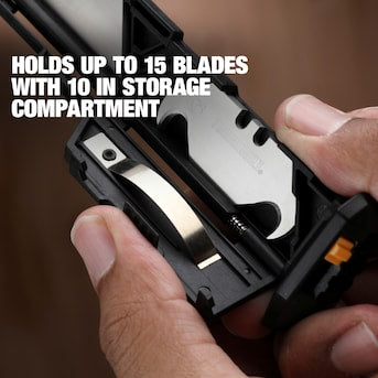 Toughbuilt 3/4-in 5-Blade Retractable Utility Knife with on Tool Blade Storage | TB-H4-10-A
