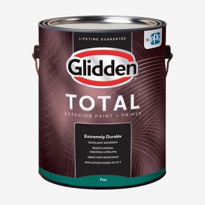 Pintura exterior + imprimador Glidden® Total™ (base plana, de tono medio)