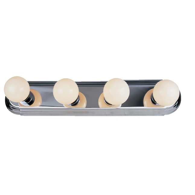 Project Source 24-in 4-Light Chrome Traditional Vanity Light Bar
