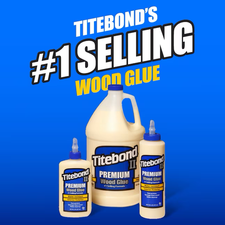 Titebond II Premium Pegamento para madera amarillo, adhesivo para madera interior/exterior (128 onzas líquidas)
