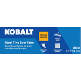 Kobalt 60-in L Fiberglass-Handle Steel Garden Rake