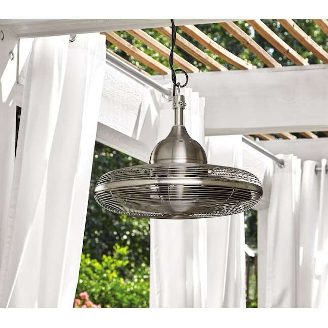 Harbor Breeze Valdosta 20-in Brushed Nickel Indoor/Outdoor Cage Ceiling Fan (3-Blade)