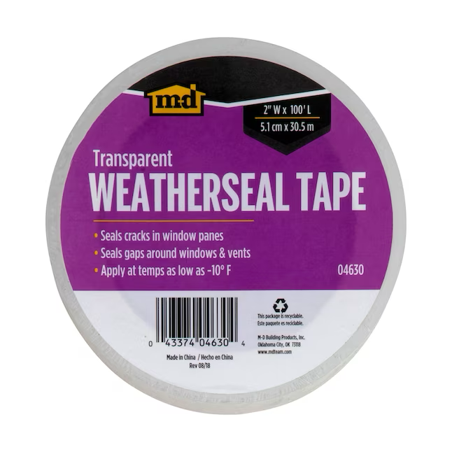 M-D 100-ft x 2-in x 1/8-in Clear Polyethylene Window Tape Weatherstrip