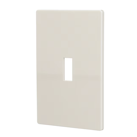 Eaton 1-Gang Midsize Light Almond Polycarbonate Indoor Toggle Wall Plate