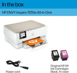 HP ENVY Inspire 7255e Wireless Color Thermal Inkjet Printer, Print, scan, copy, Easy setup,Mobile printing, Best-for-home, Instant Ink with HP+