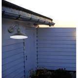 Harbor Breeze Barn Light 1-Light 10.63-in Black Solar Outdoor Wall Light