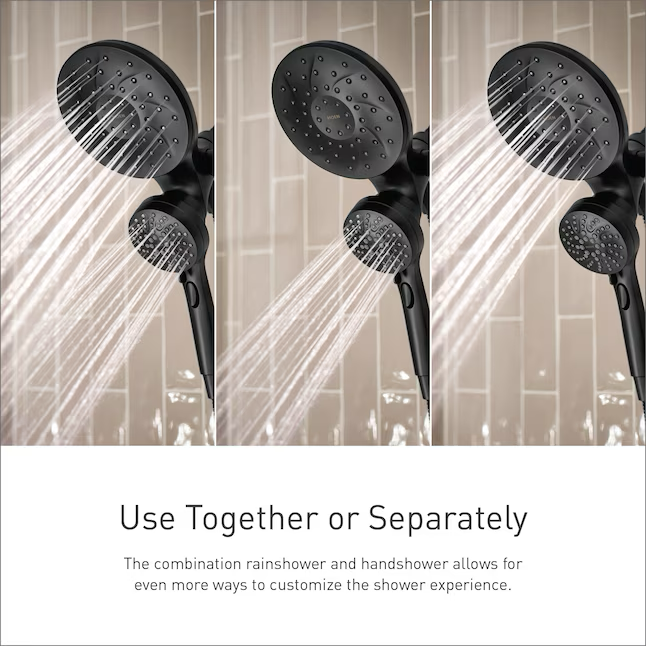 Moen Magnetix Engage Spot Resist Brushed Nickel Round Rain Shower Head Handheld Shower Head 2.5-GPM (9.5-LPM)