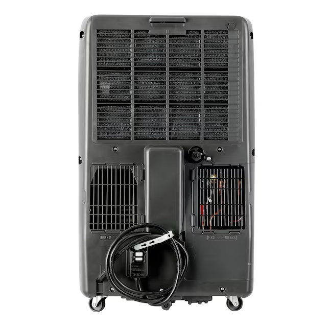 Hisense 10000-BTU DOE (115 voltios) Aire acondicionado portátil con ventilación gris habilitado para Wi-Fi con calentador con control remoto enfría 550 pies cuadrados