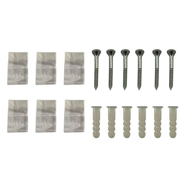 Project Source 6-Pack Plastic 1/8-in Mirror Clips