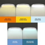 Project Source Adjustable Color Temperature 1-Light 13-in Nickel LED Flush Mount Light