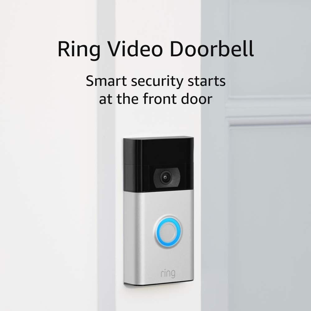 Ring Video Doorbell 2. Generation – 1080p HD-Video (Satin Nickel) 
