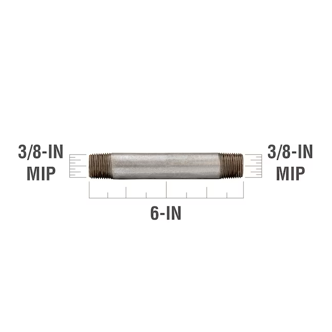 RELIABILT 3/8-in x 6-in Galvanized Nipple