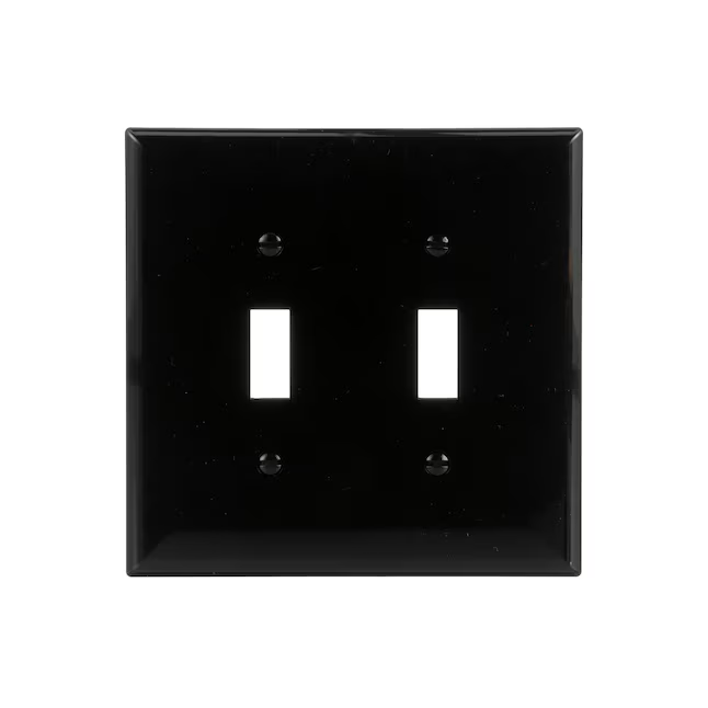 Placa de pared de palanca interior de policarbonato negro de tamaño mediano de 2 unidades Eaton