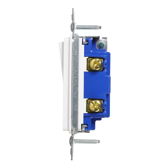 Eaton 15-Amp Single-Pole Rocker Light Switch, White