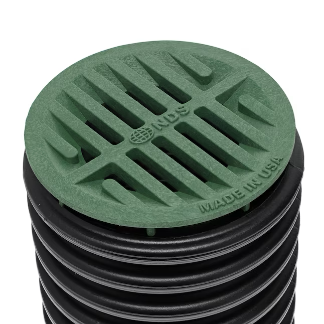 NDS 4 in. Round Drainage Grates for Pipes and Fittings 1-1/2-in L x 4-1/2-in W x 3-in or 4-in dia Grate (Green)