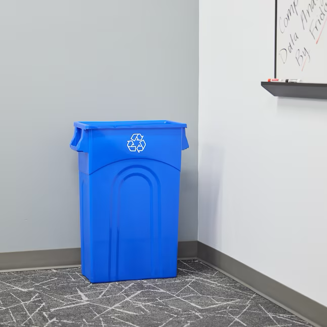 Project Source 23-Gallons Blue Indoor Recycling Bin