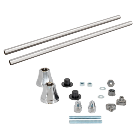 EZ-FLO Chrome Stainless Steel Wall-mount Traditional Console Sink Base (1-in x 28-in)