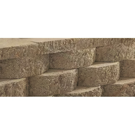 6-in H x 16-in L x 11.5-in D Tan Concrete Retaining Wall Block