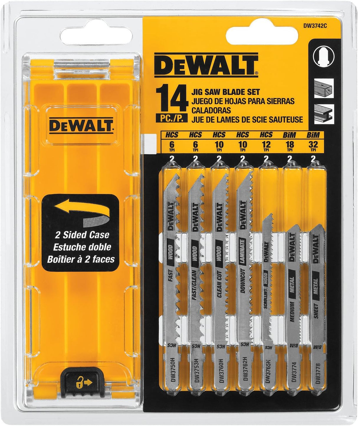 DeWalt Jigsaw Blades Set with Case, 14-Piece (DW3742C)