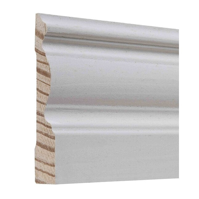 RELIABILT 9/16-in x 3-1/4-in x 8-ft Architectural Primed Pine 3322 Baseboard Moulding