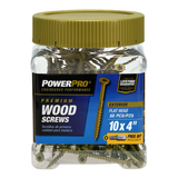 Power Pro #10 x 4-in Epoxy Exterior Wood Screws (50-Per Box)