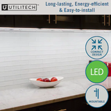 Utilitech 24-Zoll festverdrahtete LED-Lichtleiste unter dem Schrank