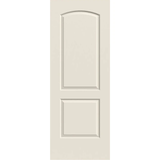 RELIABILT Continental 36 Zoll x 80 Zoll weiße 2-Panel-Tür mit runder Oberseite und Hohlkern aus geformter Verbundplatte