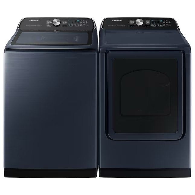 Samsung Pet Care Dry and Steam Sanitize+ 7.4-cu ft Steam Cycle Smart Electric Dryer (Brushed Navy)