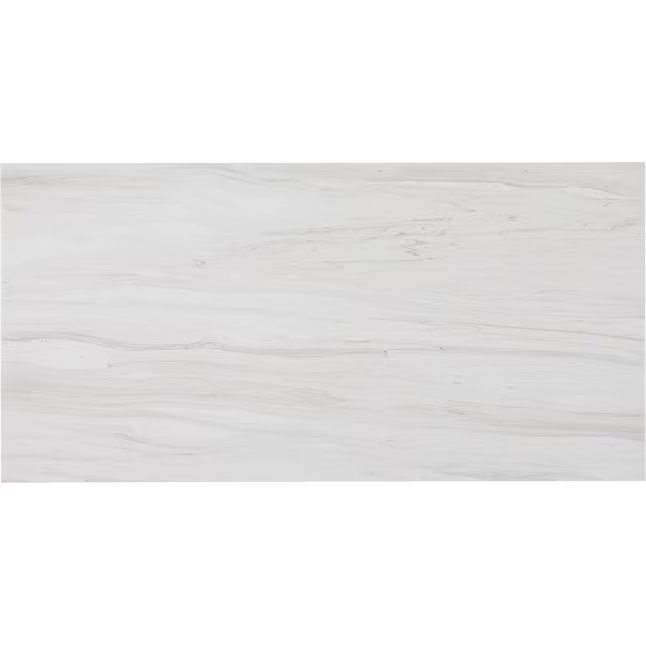 American Olean Newcastle Marble White 12-in x 24-in Glazed Porcelain Marble Look Floor and Wall Tile (1.95-sq. ft/ Piece)
