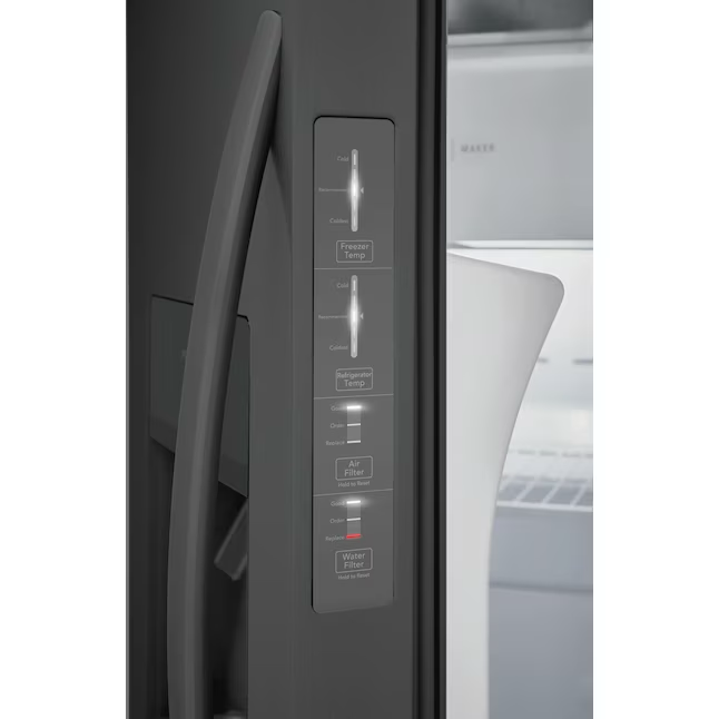 Frigidaire 25.6-cu ft Side-by-Side Refrigerator with Ice Maker, Water and Ice Dispenser (Black Stainless Steel) ENERGY STAR