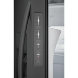 Refrigerador de dos puertas verticales Frigidaire de 25.6 pies cúbicos con máquina de hielo, dispensador de agua y hielo (acero inoxidable negro) ENERGY STAR
