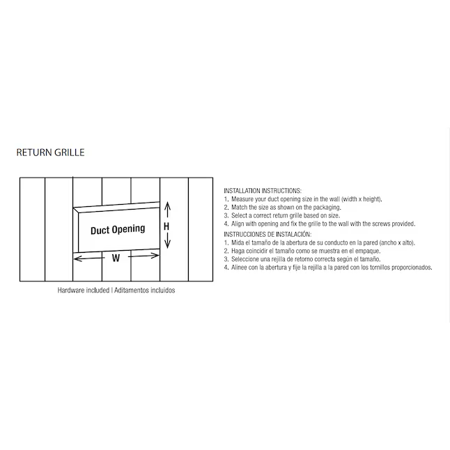 RELIABILT 18 x 10 Zoll Seitenwand-/Deckengitter aus Stahl, weiß