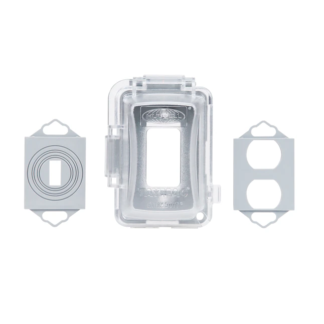 TayMac Cubierta de caja eléctrica rectangular de plástico resistente a la intemperie de 1 unidad