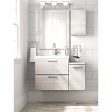 Style Selections Acadia 12-in White Floating Bathroom Vanity with White Cultured Marble Top