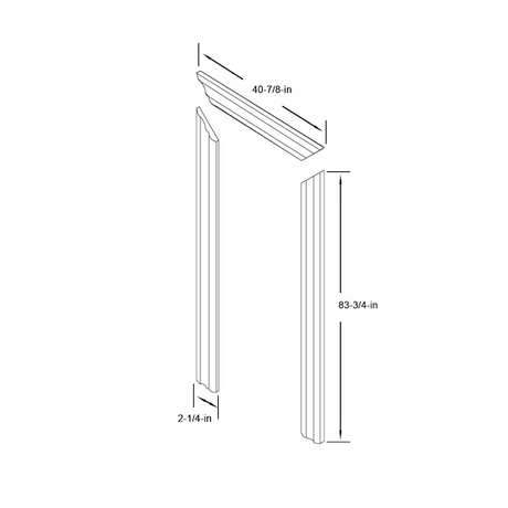 RELIABILT Kit de marco de puerta de pino imprimado de 0,625 x 2,25 x 6,95 pies