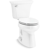 KOHLER Highline White Elongated Chair Height 2-piece WaterSense Soft Close Toilet 12-in Rough-In 1.28-GPF
