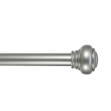 Allen + Roth 36-in to 72-in Brushed Nickel Steel Single Curtain Rod