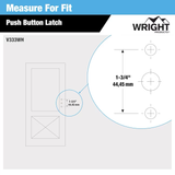 WRIGHT PRODUCTS 1.8-in Adjustable White Die-cast Metal Screen/Storm Door Handle Set Hardware Kit