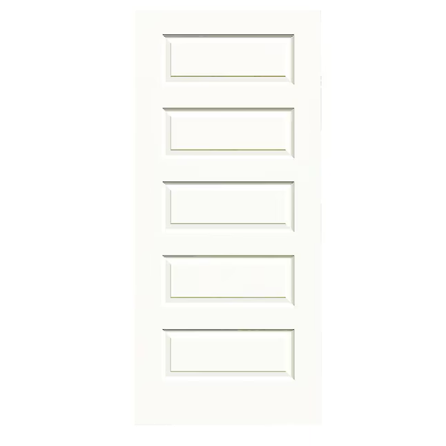 RELIABILT 5-panel Equal Smooth Hollow Core Primed Molded Composite Slab Door