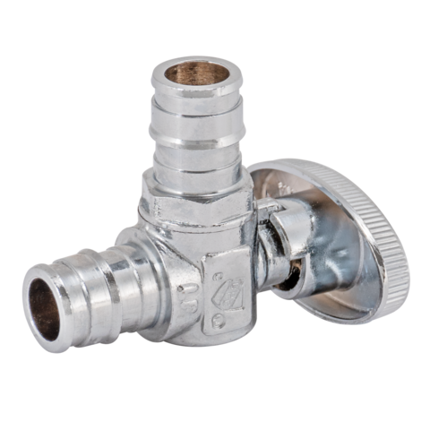 Eastman 1/4-Turn Angle Stop Valve - 1/2 in. Expansion PEX x 1/2 in. Expansion PEX