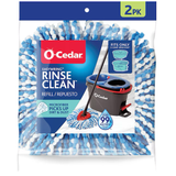 O-Cedar EasyWring RinseClean Spin Mop Recambio de cabezal de trapeador de microfibra (paquete de 2)
