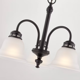 Project Source Fallsbrook Lámpara de araña LED tradicional de bronce aceitado con 3 luces