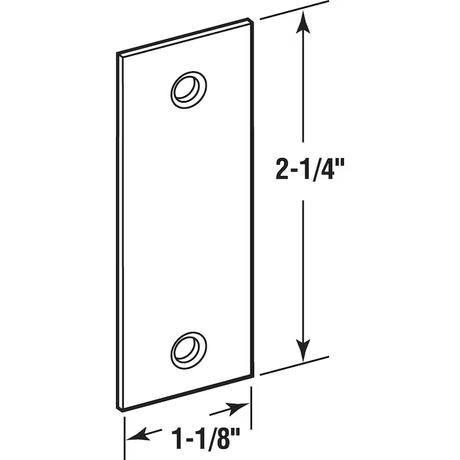 Gatehouse 1-1/8 In. X 2-1/4 In. Gray Painted Door Filler Plate