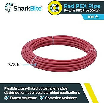 SharkBite 3/8 Zoll roter Pex-B-Schlauch – 100 Fuß Spule