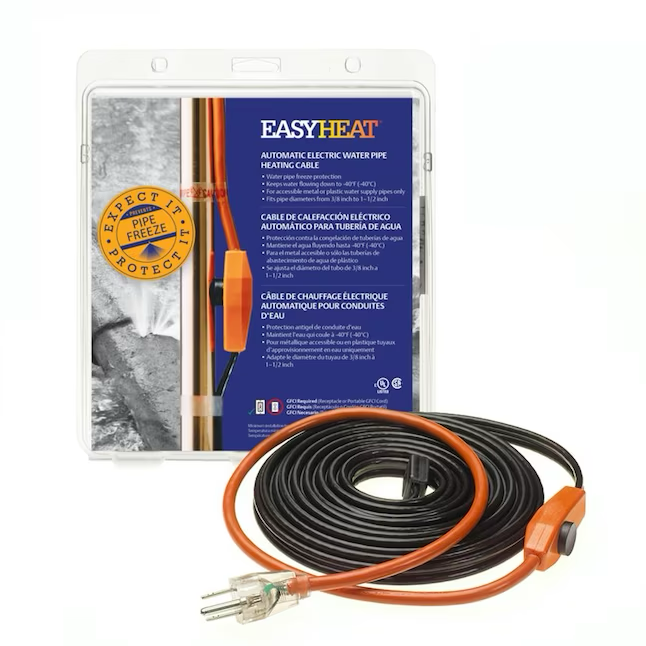 Cable calefactor para tuberías EasyHeat AHB de 12 pies y 84 vatios
