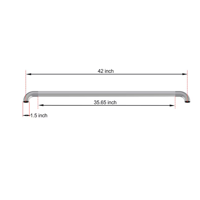 Project Source 2-Pack Concealed Peened 18-in Stainless Steel Wall Mount ADA Compliant Grab Bar (500-lb Weight Capacity)