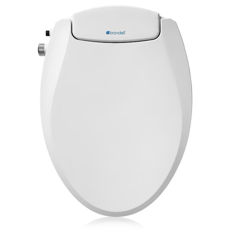 Brondell Ecoseat Plastic White Round Soft Close Bidet Toilet Seat