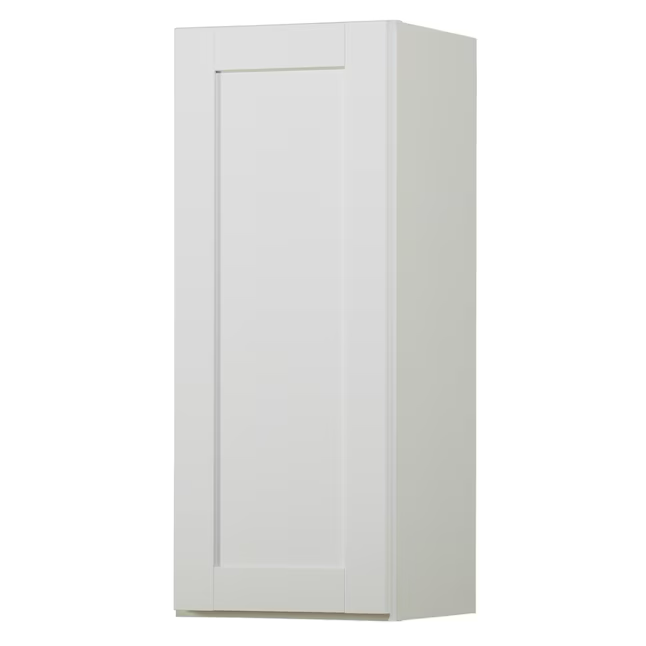 Diamond NOW Arcadia 15-in W x 30-in H x 12-in D White Door Wall Fully Assembled Cabinet (Recessed Panel Shaker Door Style)
