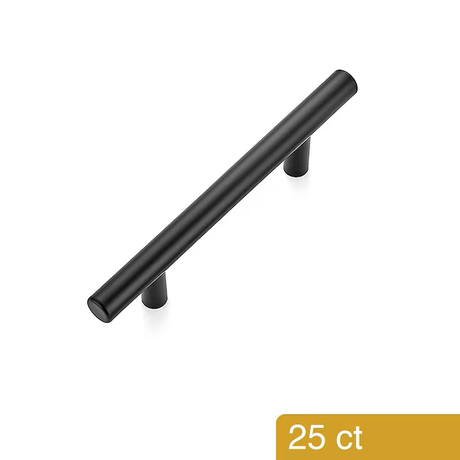 Style Selections Demi 3-3/4-in Center to Center Matte Black Cylindrical Handle Drawer Pulls (25-Pack)