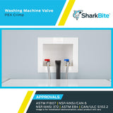 SharkBite 1/2 Zoll Messing-Crimp-Waschmaschinenventil (rot)